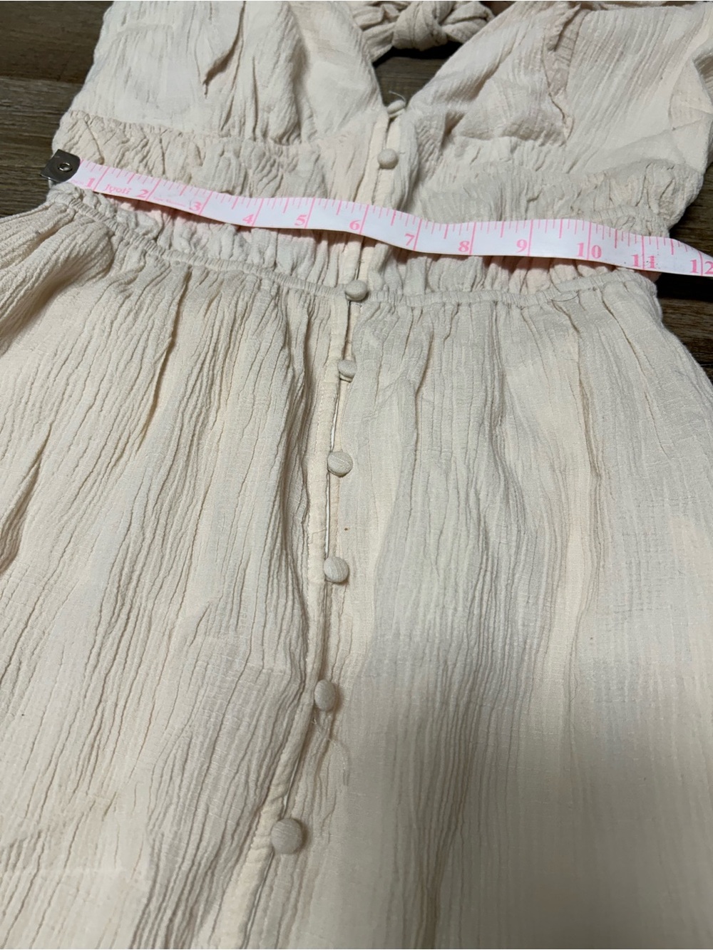 ASTR The Label Montreal Ruffle Midi Dress Bone Open Back Small - Picture 9 of 10